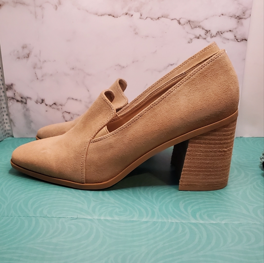 Suede slip on loafer